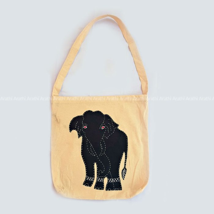 Elephant Embroidery Bag - 17.5''x14''
