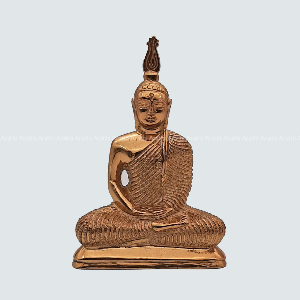 Buddha Statue – 5.5” (Brass) Special Gold Colour